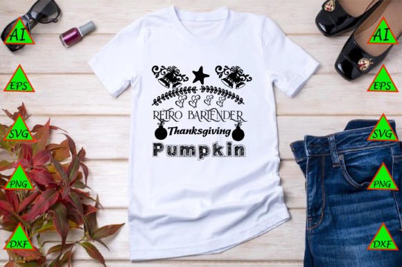 Bartender Thanks Giving Pumpkin Graphics Freebies