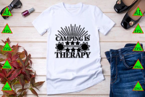 Camping is My Favorite Therapy Graphics Freebies